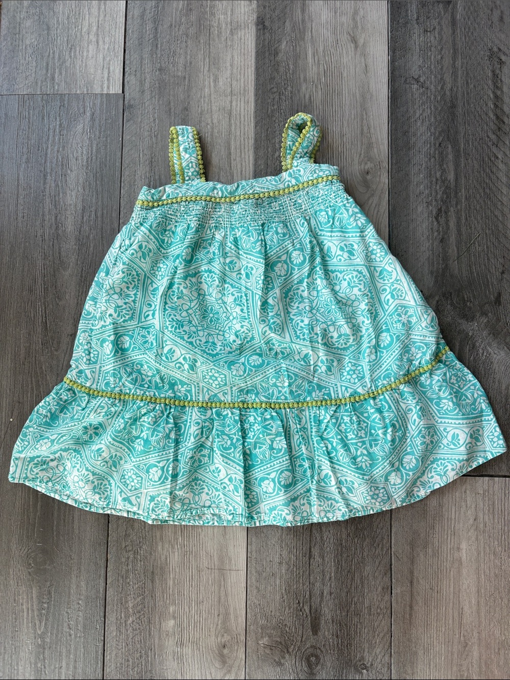 Beautiful GAP Kids Aqua Pattern Sundress - Resort/Summer/Event - XS (4-5)